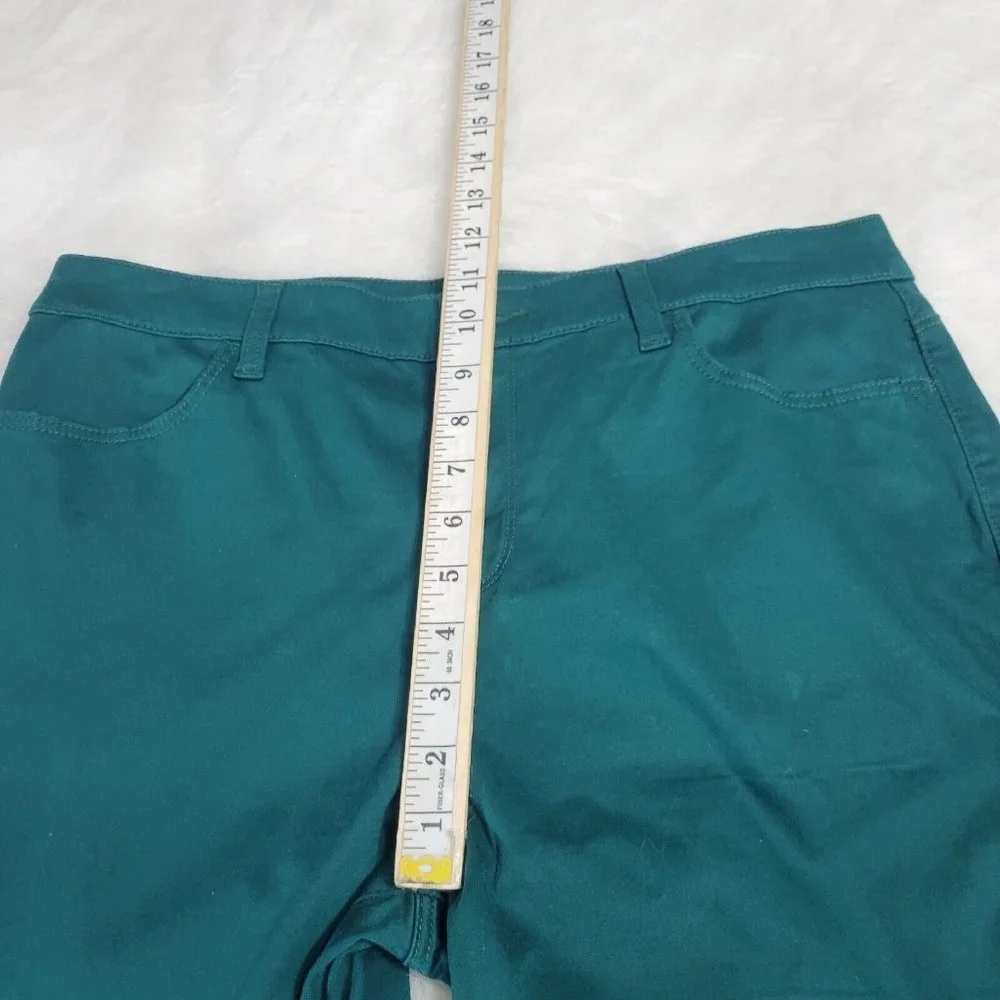 Chico's 1.5 Girlfriend Slim Leg Ankle 10 Turquoise Pants Cropped High Rise - Picture 5 of 13